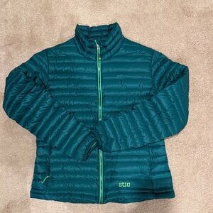Stio Pinion Down Jacket in Rich Pine Medium